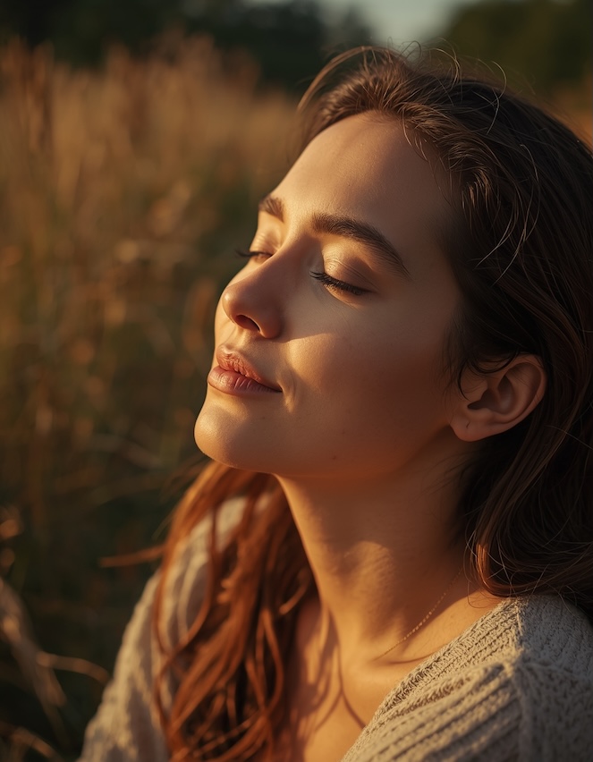 Woman meditating